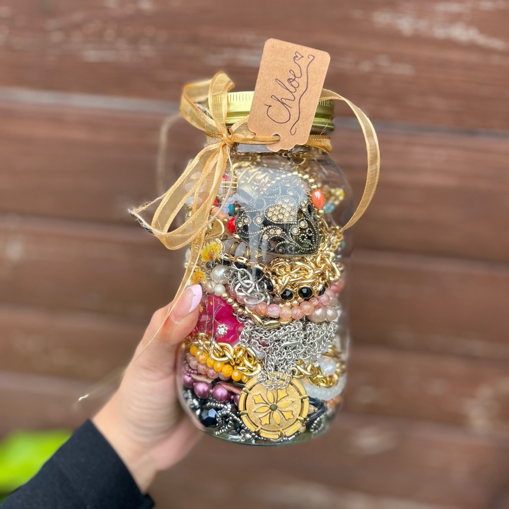 MYSTERY Vintage Jewelry Jars 🫙🎀🤍 Hand picked from local vintage thrift stores !